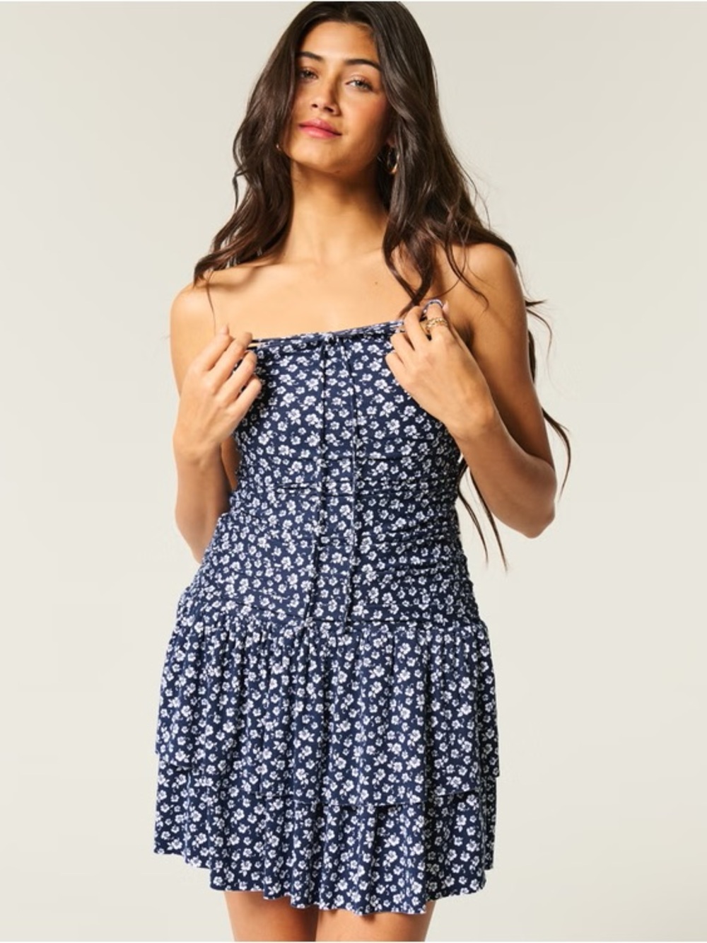 Hollister Strapless Knit Skort Dress **with attached under-shorts**
